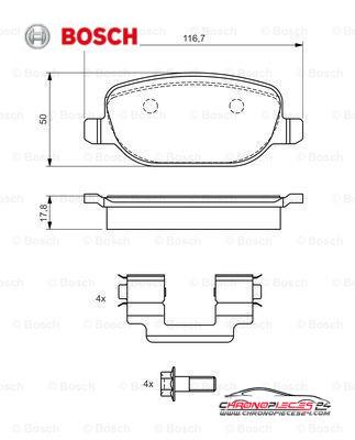 Achat de BOSCH 0 986 424 775 Kit de plaquettes de frein, frein à disque pas chères