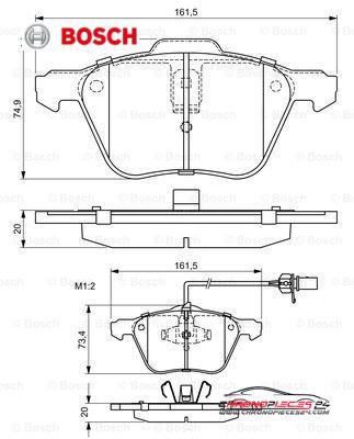 Achat de BOSCH 0 986 424 777 Kit de plaquettes de frein, frein à disque pas chères