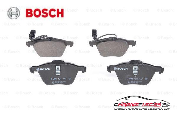 Achat de BOSCH 0 986 424 777 Kit de plaquettes de frein, frein à disque pas chères