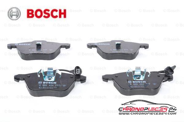 Achat de BOSCH 0 986 424 777 Kit de plaquettes de frein, frein à disque pas chères