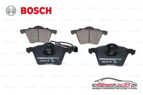 Achat de BOSCH 0 986 424 780 Kit de plaquettes de frein, frein à disque pas chères