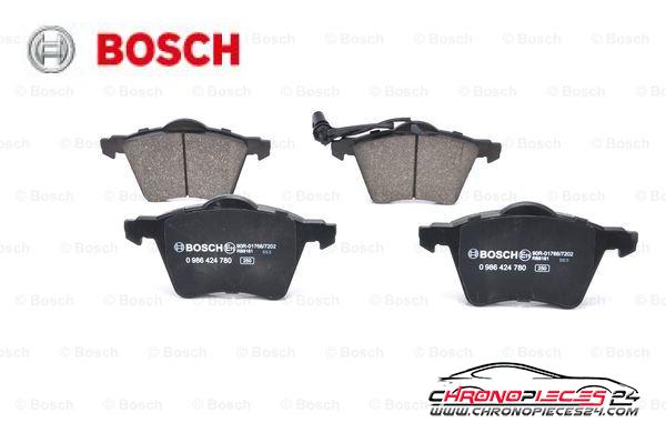 Achat de BOSCH 0 986 424 780 Kit de plaquettes de frein, frein à disque pas chères