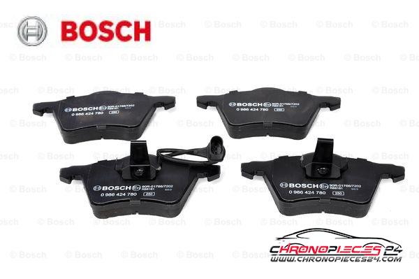 Achat de BOSCH 0 986 424 780 Kit de plaquettes de frein, frein à disque pas chères