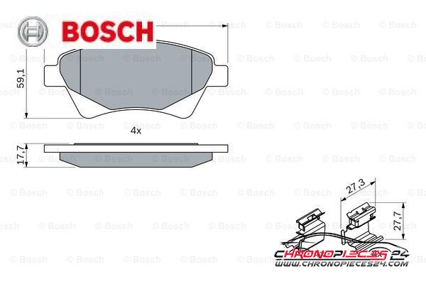 Achat de BOSCH 0 986 424 785 Kit de plaquettes de frein, frein à disque pas chères