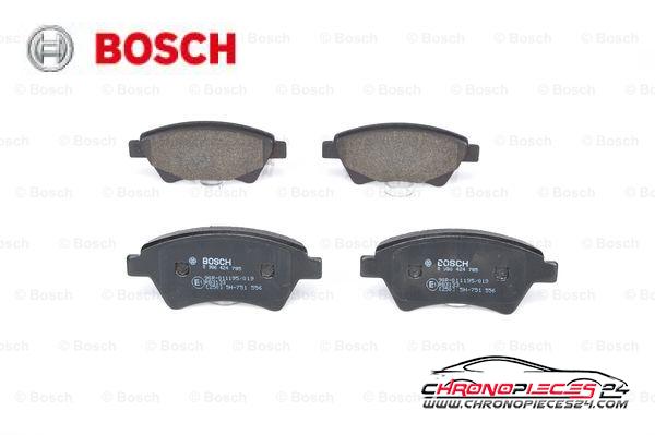 Achat de BOSCH 0 986 424 785 Kit de plaquettes de frein, frein à disque pas chères