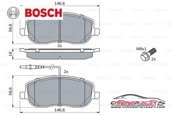 Achat de BOSCH 0 986 424 789 Kit de plaquettes de frein, frein à disque pas chères