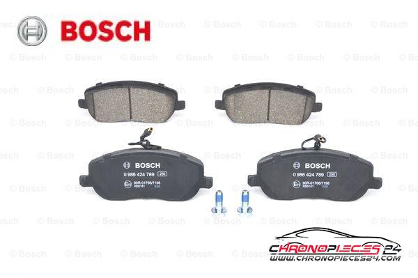 Achat de BOSCH 0 986 424 789 Kit de plaquettes de frein, frein à disque pas chères