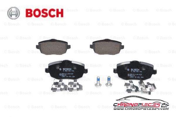 Achat de BOSCH 0 986 424 792 Kit de plaquettes de frein, frein à disque pas chères