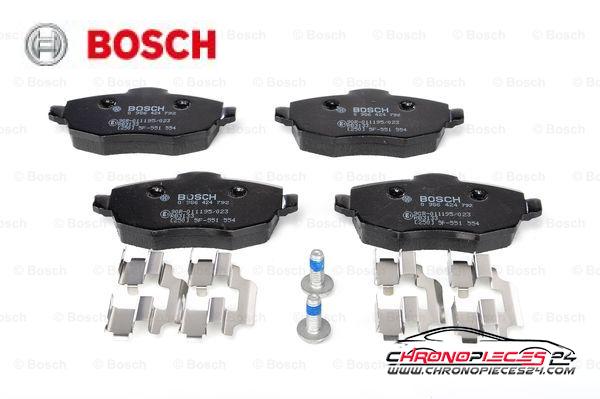 Achat de BOSCH 0 986 424 792 Kit de plaquettes de frein, frein à disque pas chères