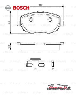 Achat de BOSCH 0 986 424 793 Kit de plaquettes de frein, frein à disque pas chères