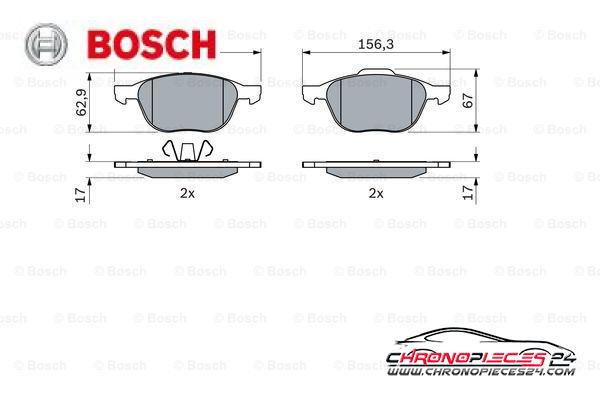 Achat de BOSCH 0 986 424 794 Kit de plaquettes de frein, frein à disque pas chères