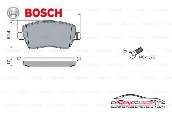 Achat de BOSCH 0 986 424 795 Kit de plaquettes de frein, frein à disque pas chères