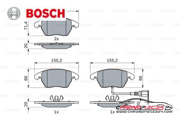 Achat de BOSCH 0 986 424 797 Kit de plaquettes de frein, frein à disque pas chères