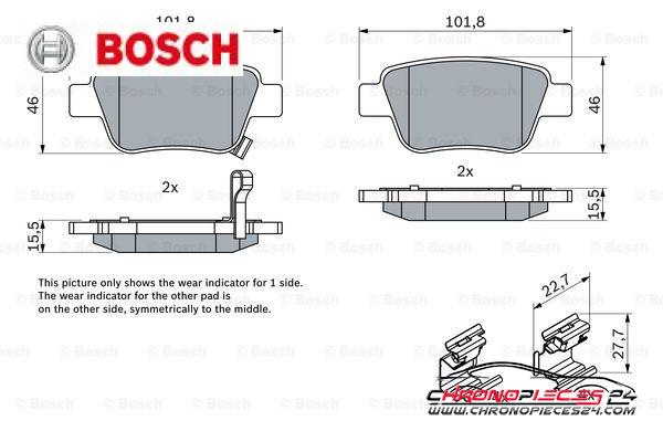 Achat de BOSCH 0 986 424 798 Kit de plaquettes de frein, frein à disque pas chères