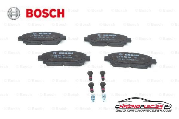 Achat de BOSCH 0 986 424 799 Kit de plaquettes de frein, frein à disque pas chères