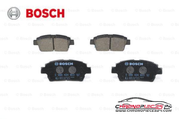 Achat de BOSCH 0 986 424 803 Kit de plaquettes de frein, frein à disque pas chères