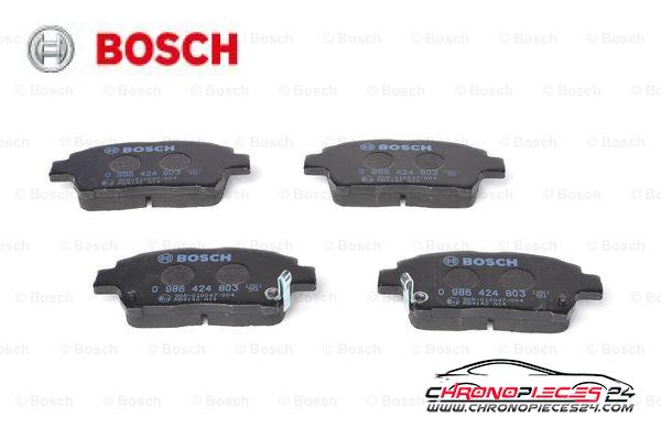 Achat de BOSCH 0 986 424 803 Kit de plaquettes de frein, frein à disque pas chères