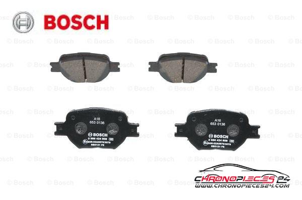 Achat de BOSCH 0 986 424 808 Kit de plaquettes de frein, frein à disque pas chères