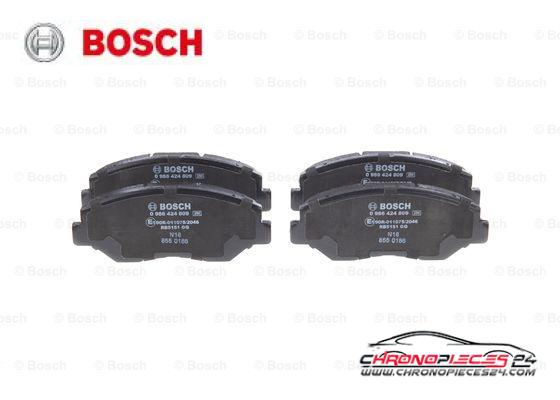 Achat de BOSCH 0 986 424 809 Kit de plaquettes de frein, frein à disque pas chères