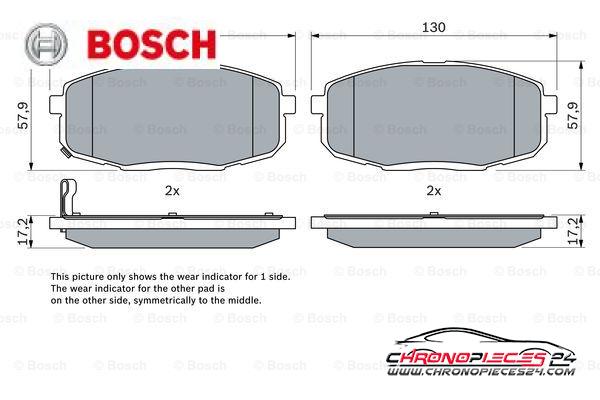 Achat de BOSCH 0 986 424 811 Kit de plaquettes de frein, frein à disque pas chères