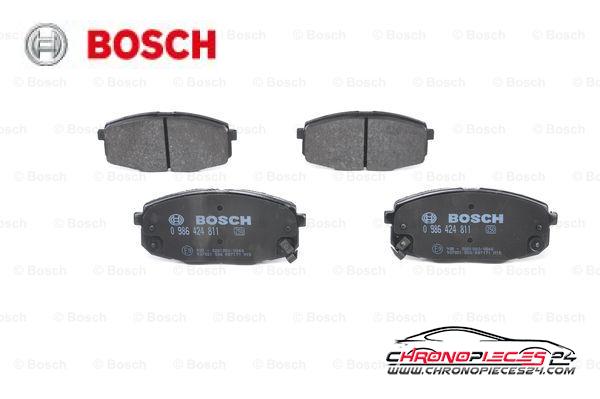 Achat de BOSCH 0 986 424 811 Kit de plaquettes de frein, frein à disque pas chères