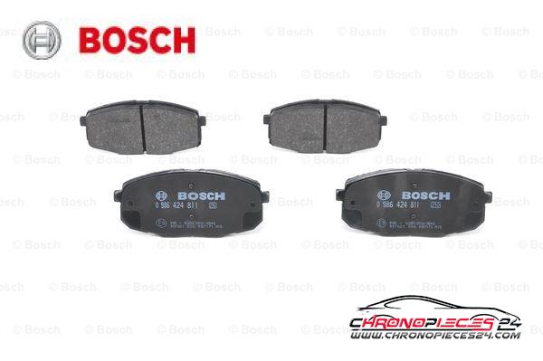 Achat de BOSCH 0 986 424 811 Kit de plaquettes de frein, frein à disque pas chères