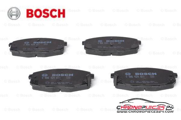 Achat de BOSCH 0 986 424 811 Kit de plaquettes de frein, frein à disque pas chères