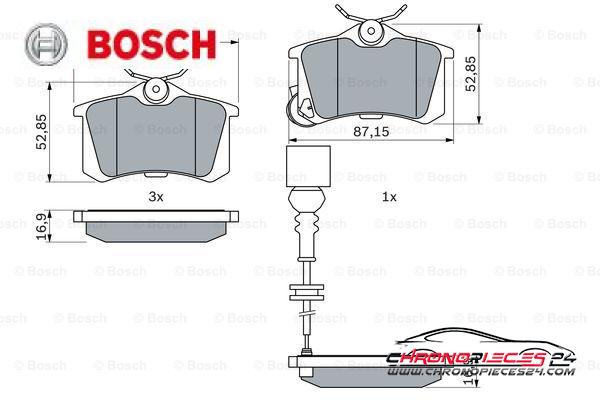 Achat de BOSCH 0 986 424 813 Kit de plaquettes de frein, frein à disque pas chères