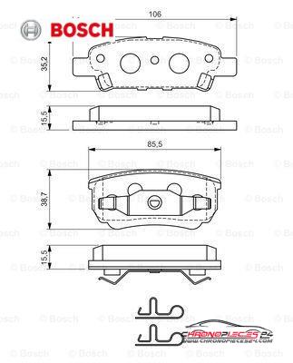 Achat de BOSCH 0 986 424 814 Kit de plaquettes de frein, frein à disque pas chères