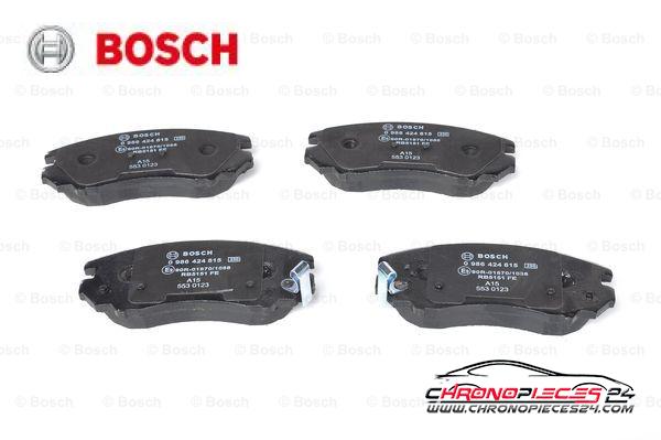 Achat de BOSCH 0 986 424 815 Kit de plaquettes de frein, frein à disque pas chères