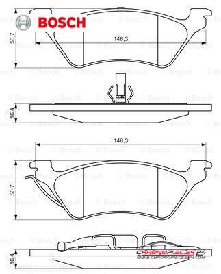 Achat de BOSCH 0 986 424 816 Kit de plaquettes de frein, frein à disque pas chères