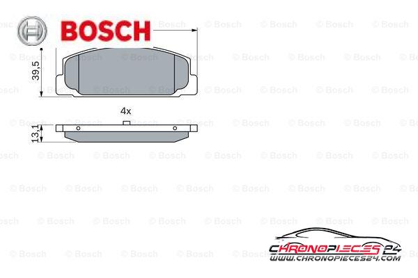 Achat de BOSCH 0 986 424 817 Kit de plaquettes de frein, frein à disque pas chères