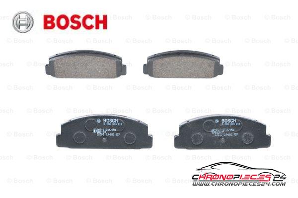 Achat de BOSCH 0 986 424 817 Kit de plaquettes de frein, frein à disque pas chères