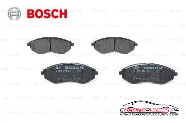 Achat de BOSCH 0 986 424 818 Kit de plaquettes de frein, frein à disque pas chères