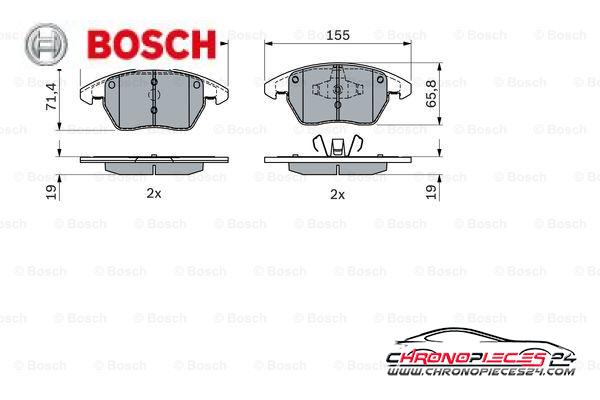 Achat de BOSCH 0 986 424 825 Kit de plaquettes de frein, frein à disque pas chères