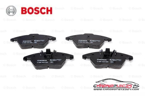 Achat de BOSCH 0 986 424 825 Kit de plaquettes de frein, frein à disque pas chères