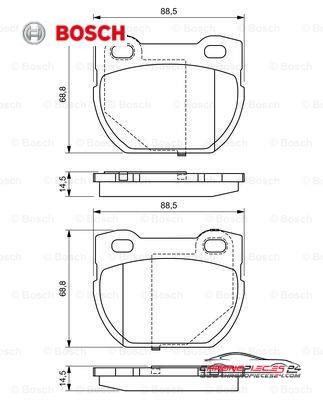 Achat de BOSCH 0 986 424 827 Kit de plaquettes de frein, frein à disque pas chères