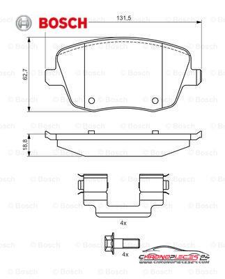 Achat de BOSCH 0 986 424 829 Kit de plaquettes de frein, frein à disque pas chères