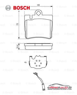 Achat de BOSCH 0 986 424 830 Kit de plaquettes de frein, frein à disque pas chères