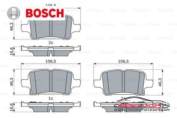 Achat de BOSCH 0 986 424 839 Kit de plaquettes de frein, frein à disque pas chères