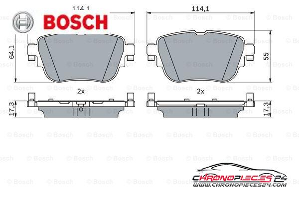 Achat de BOSCH 0 986 424 845 Kit de plaquettes de frein, frein à disque pas chères