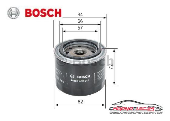 Achat de BOSCH 0 986 452 019 Filtre à huile pas chères