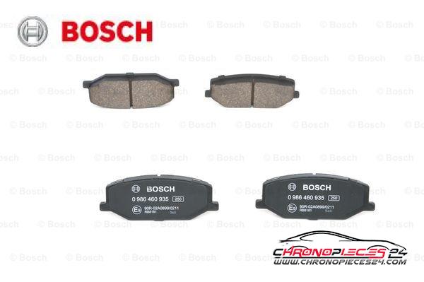 Achat de BOSCH 0 986 460 935 Kit de plaquettes de frein, frein à disque pas chères