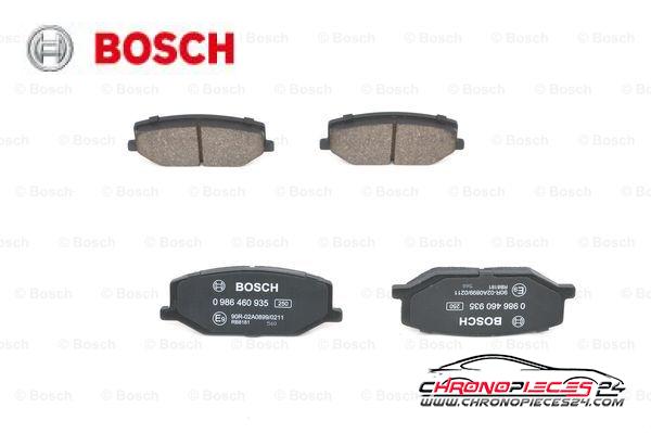 Achat de BOSCH 0 986 460 935 Kit de plaquettes de frein, frein à disque pas chères