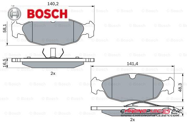 Achat de BOSCH 0 986 460 938 Kit de plaquettes de frein, frein à disque pas chères