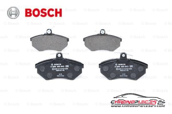 Achat de BOSCH 0 986 460 943 Kit de plaquettes de frein, frein à disque pas chères