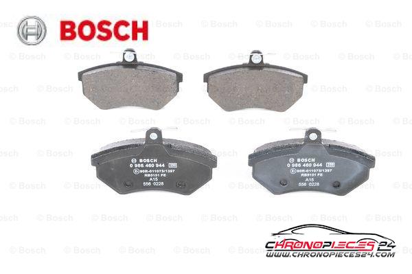 Achat de BOSCH 0 986 460 944 Kit de plaquettes de frein, frein à disque pas chères