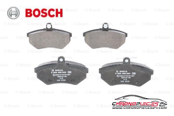 Achat de BOSCH 0 986 460 944 Kit de plaquettes de frein, frein à disque pas chères