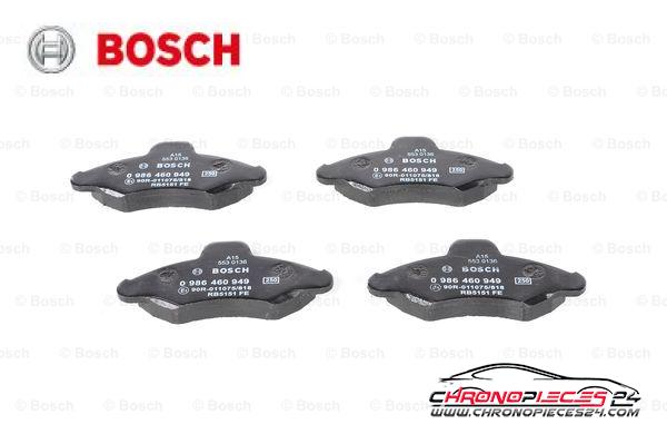 Achat de BOSCH 0 986 460 949 Kit de plaquettes de frein, frein à disque pas chères