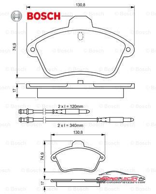 Achat de BOSCH 0 986 460 957 Kit de plaquettes de frein, frein à disque pas chères